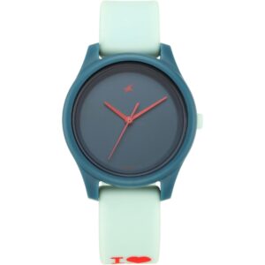 Fastrack Women's Watch Blue Dial Blue Silicone Strap 68023PP03