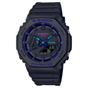 G-Shock Men's Watch Analog-Digital Black Dial With Black Resin Strap GA-2100VB-1ADR