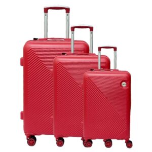 Globetrotter Texas 55cm 66cm 76cm 8 Wheel 3pcs Hard Trolley Set Red TEXAS3PCSRD