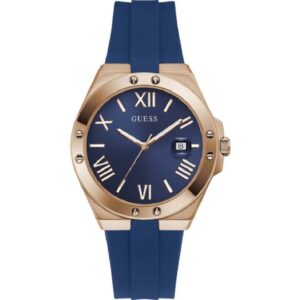 Guess Women's Watch Analog Blue Dial Blue Silicone Band GU-GW0388G3