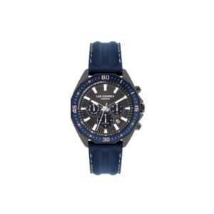 Lee Cooper Men's Multifunction Watch Analog Black Dial Blue Leather Strap LC07848.699