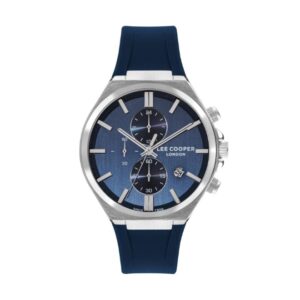 Lee Cooper Men's Multifunction Watch Analog Blue Dial Blue Silicone Strap LC07854.399