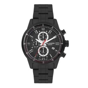 Lee Cooper Men's Watch Analog Black Dial Black Stainless Steel Band LC07836.650