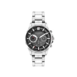 Lee Cooper Men's Watch Analog Black Dial Silver Metal Band LC07817.350