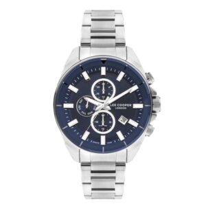 Lee Cooper Men's Watch Analog Blue Dial Silver Stainless Steel Band LC07830.390