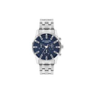 Lee Cooper Men's Watch Analog Blue Dial Silver Stainless Steel LC07879.390