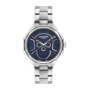 Lee Cooper Men's Watch Analog Blue Dial Silver Stainless Steel Strap LC07640.390