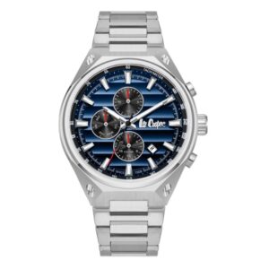 Lee Cooper Men's Watch Analog Blue Dial with Silver Stainless Steel Band LC08026.390