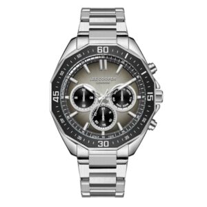 Lee Cooper Men's Watch Analog Grey Dial with Silver Stainless Steel Band LC08021.350