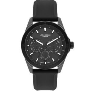 Lee Cooper Men's Watch Black Dial Black Silicone Strap LC07626.651