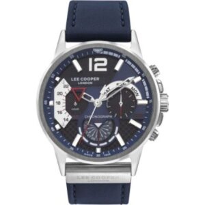 Lee Cooper Men's Watch Blue Dial Blue Leather Strap LC07614.399