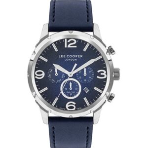 Lee Cooper Men's Watch Blue Dial Blue Leather Strap LC07671.359