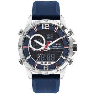 Lee Cooper Men's Watch Blue Dial Blue Rubber Strap LC07559.399