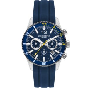 Lee Cooper Men's Watch Blue Dial Blue Rubber Strap LC07628.399