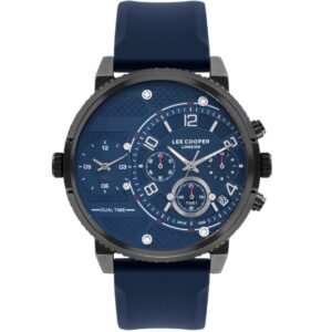 Lee Cooper Men's Watch Blue Dial Blue Silicone Strap LC07650.099