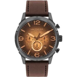 Lee Cooper Men's Watch Brown Dial Brown Leather Strap LC07671.652