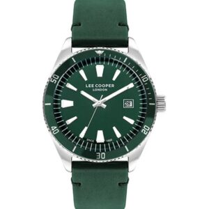 Lee Cooper Men's Watch Green Dial Green Leather Strap LC07611.377