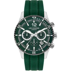 Lee Cooper Men's Watch Green Dial Green Rubber Strap LC07628.377