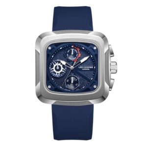 Lee Cooper Men's Watches Analog Blue Dial with Blue Resin Strap LC08012.399