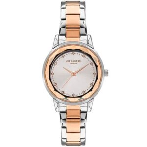 Lee Cooper Women's Analog Rose Gold Dial Two Tone Stainless Steel Strap Watch LC07501.530