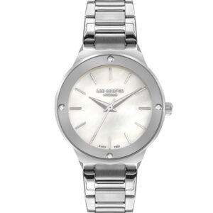 Lee Cooper Women's Analog White Mother of pearl Dial Silver Stainless Steel Strap Watch LC07480.320