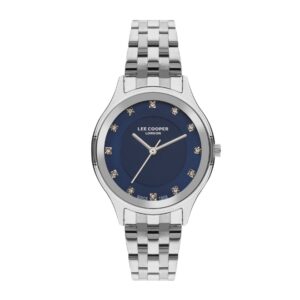 Lee Cooper Women's Watch Analog Blue Dial Silver Stainless Steel Band LC07867.390