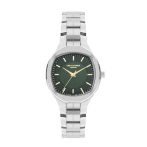 Lee Cooper Women's Watch Analog Green Dial Silver Metal Band LC07850.370