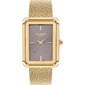 Lee Cooper Women's Watch Analog Grey Dial Gold Mesh Strap LC07809.270