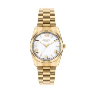 Lee Cooper Women's Watch Analog Mother of Pearl Dial Gold Metal Band LC07825.120