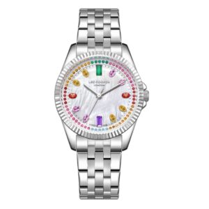 Lee Cooper Women's Watch Analog Mother of Pearl Dial with Silver Stainless Steel Band LC08033.320