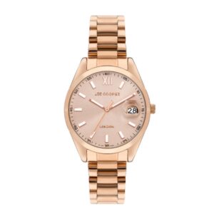 Lee Cooper Women's Watch Analog Pink Dial Rose-Gold Stainless Steel Band LC07827.410