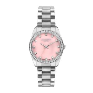 Lee Cooper Women's Watch Analog Pink Dial Silver Stainless Steel Strap LC07478.380