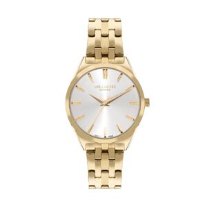 Lee Cooper Women's Watch Analog Silver Dial Gold Metal Band LC07833.130