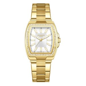 Lee Cooper Women's Watch Analog White Dial with Gold Stainless Steel Band LC08058.120