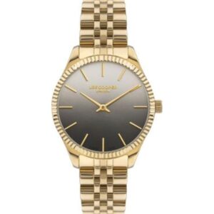 Lee Cooper Women's Watch Black Dial Gold Metal Strap LC07682.160