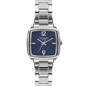 Lee Cooper Women's Watch Blue Dial Silver Metal Strap LC07612.390