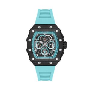 Lee CooperMen's Multifunction Watch Analog Teal Dial Teal Silicone Strap LC07810.699