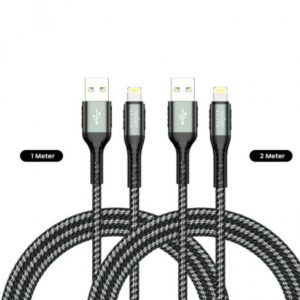 Brave-2-in-1-USB-A-to-Lightning-Cable-1m-2m-Braided-Black-BDC-40