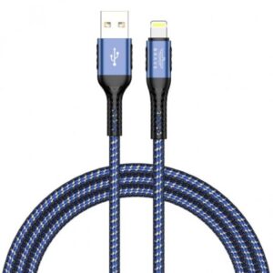 Brave USB-A to Lightning Cable (1.2m, Braided Blue, BDC-34)