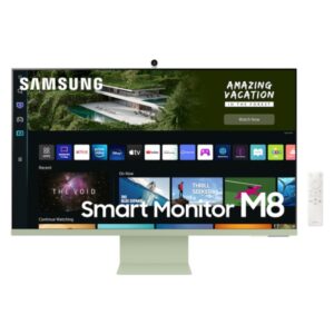 Samsung M8 32" UHD Monitor with Smart TV Experience and Iconic Slim Design - Spring Green (LS32BM80GUMXUE)