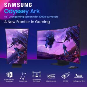 Samsung Odyssey Ark (55" / 4K UHD / 165Hz ) Smart Gaming Curved Monitor (LS55BG970)