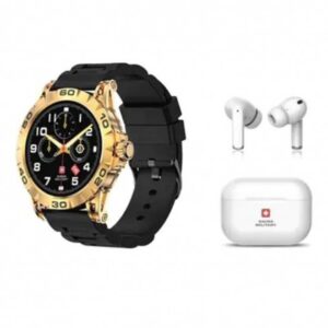 Swiss-Military-Smart-Watch-DOM-2-Gold-DELTA-1-TWLS-Earbuds